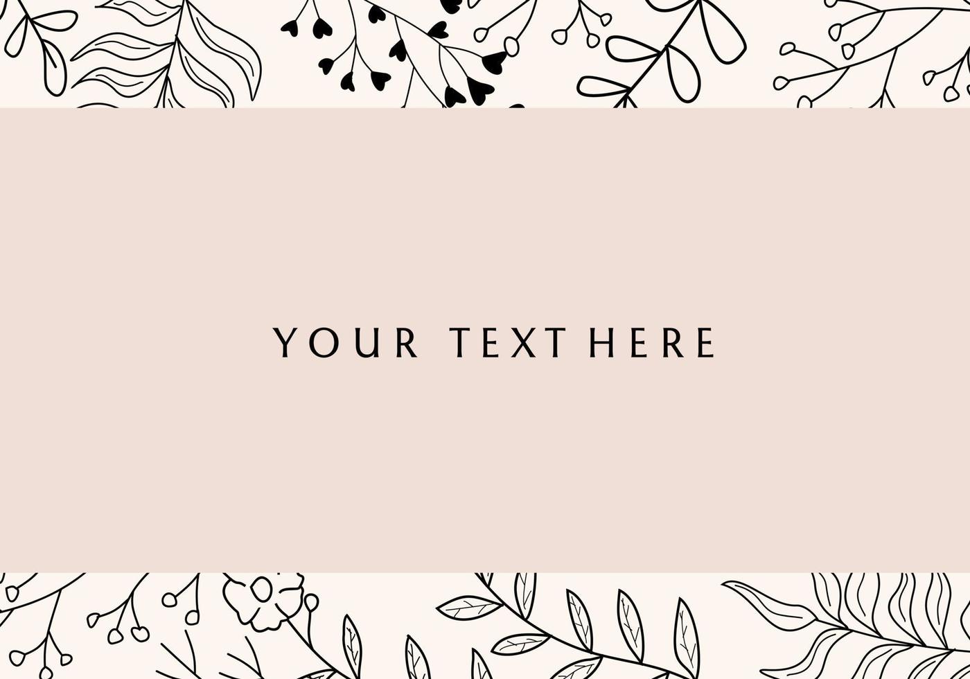 brown abstract banner vector with hand drawn elements. design for posters, billboards, websites