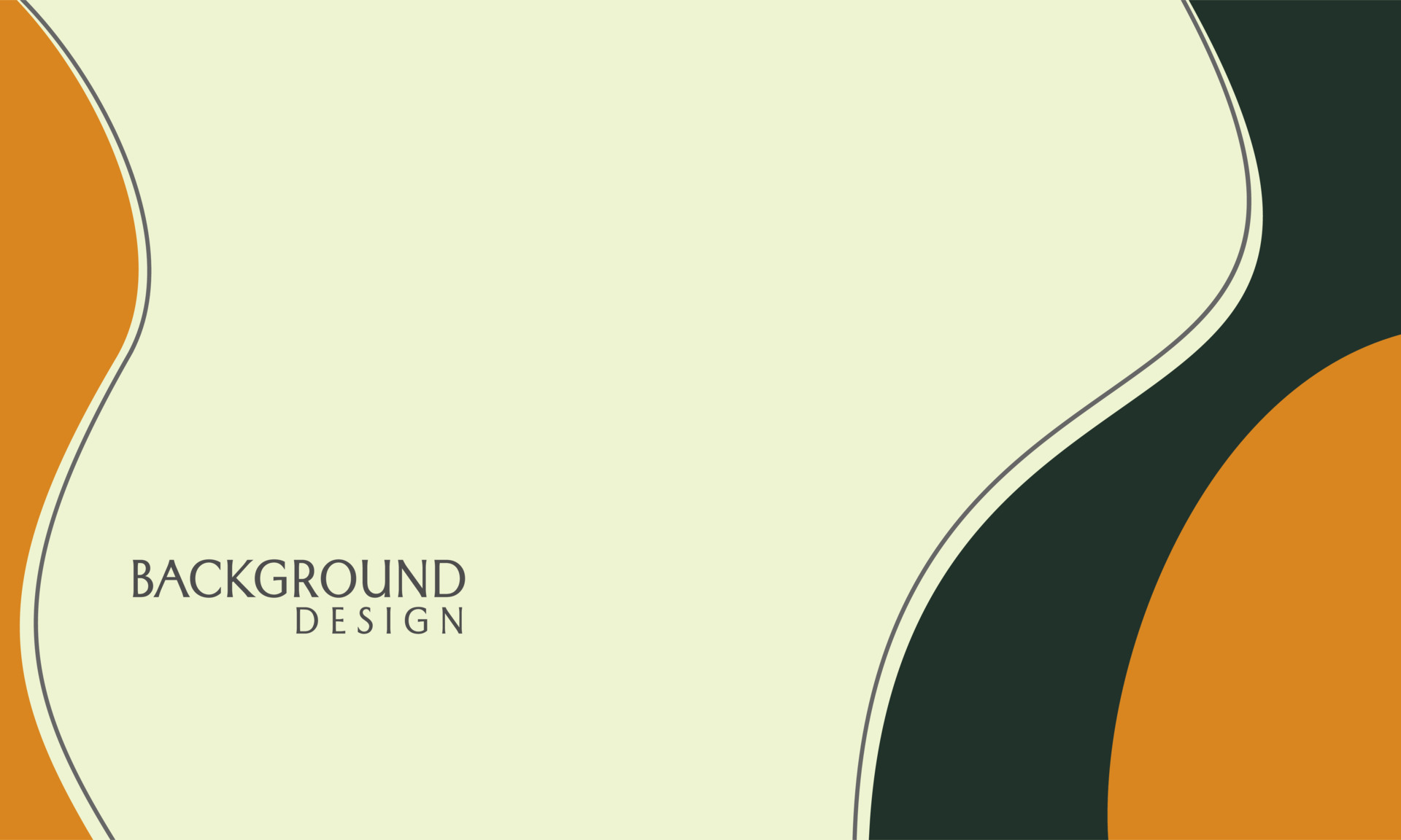 white color blank banner template with curved elements. abstract