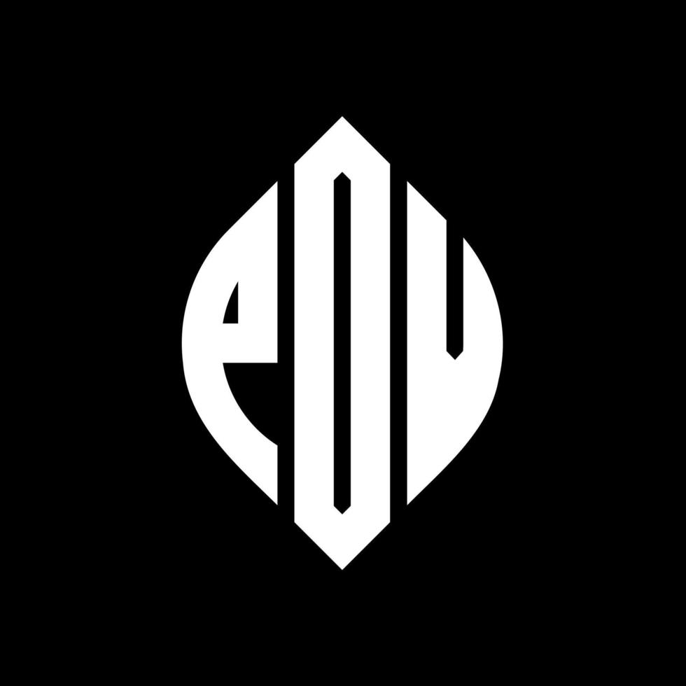 PDV circle letter logo design with circle and ellipse shape. PDV ellipse letters with typographic style. The three initials form a circle logo. PDV Circle Emblem Abstract Monogram Letter Mark Vector. vector