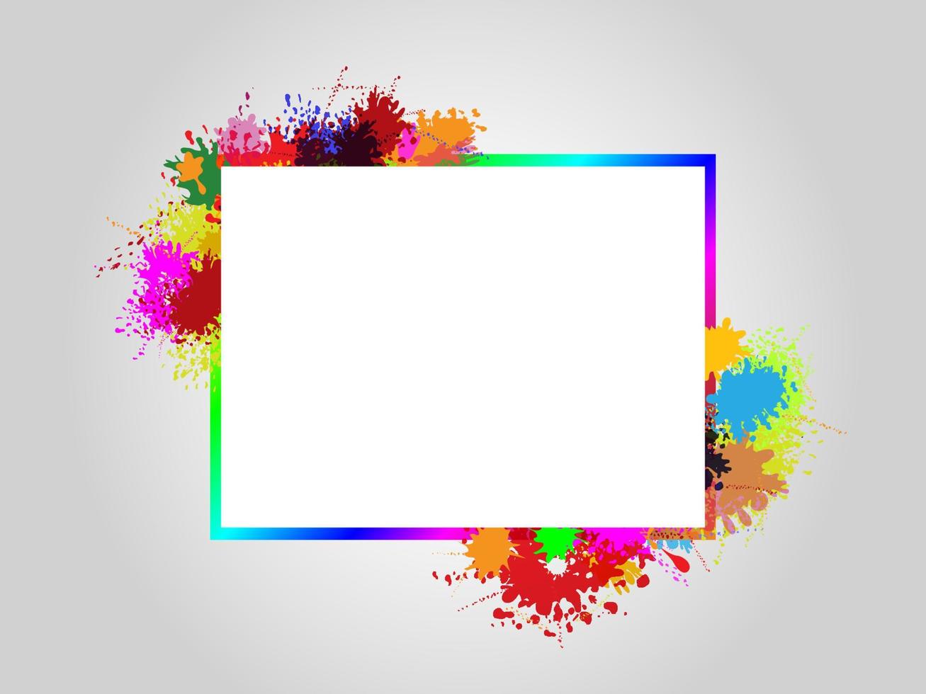 frame on splash color vector