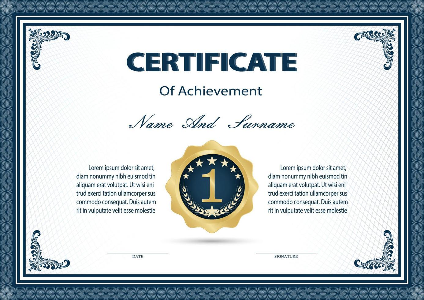 Certificate vintage vector 9100030 Vector Art at Vecteezy