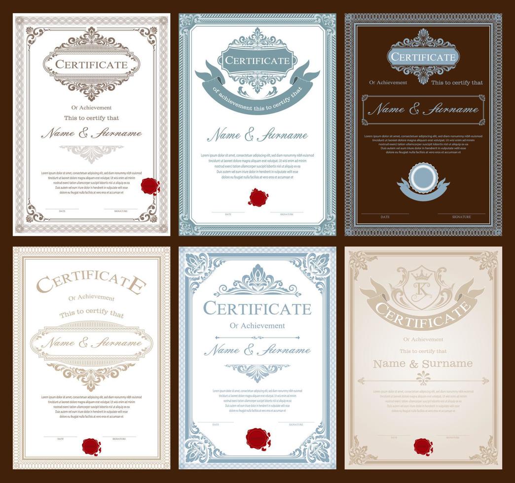 Certificate vector set