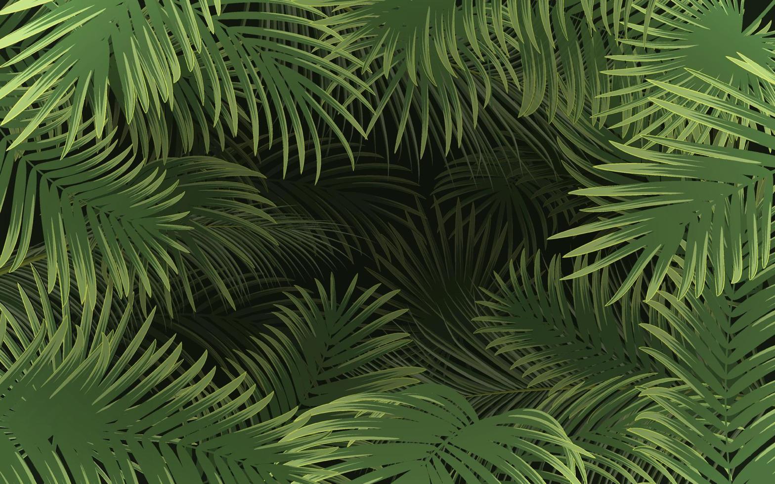 fondo tropical brillante con hoja de palma vector