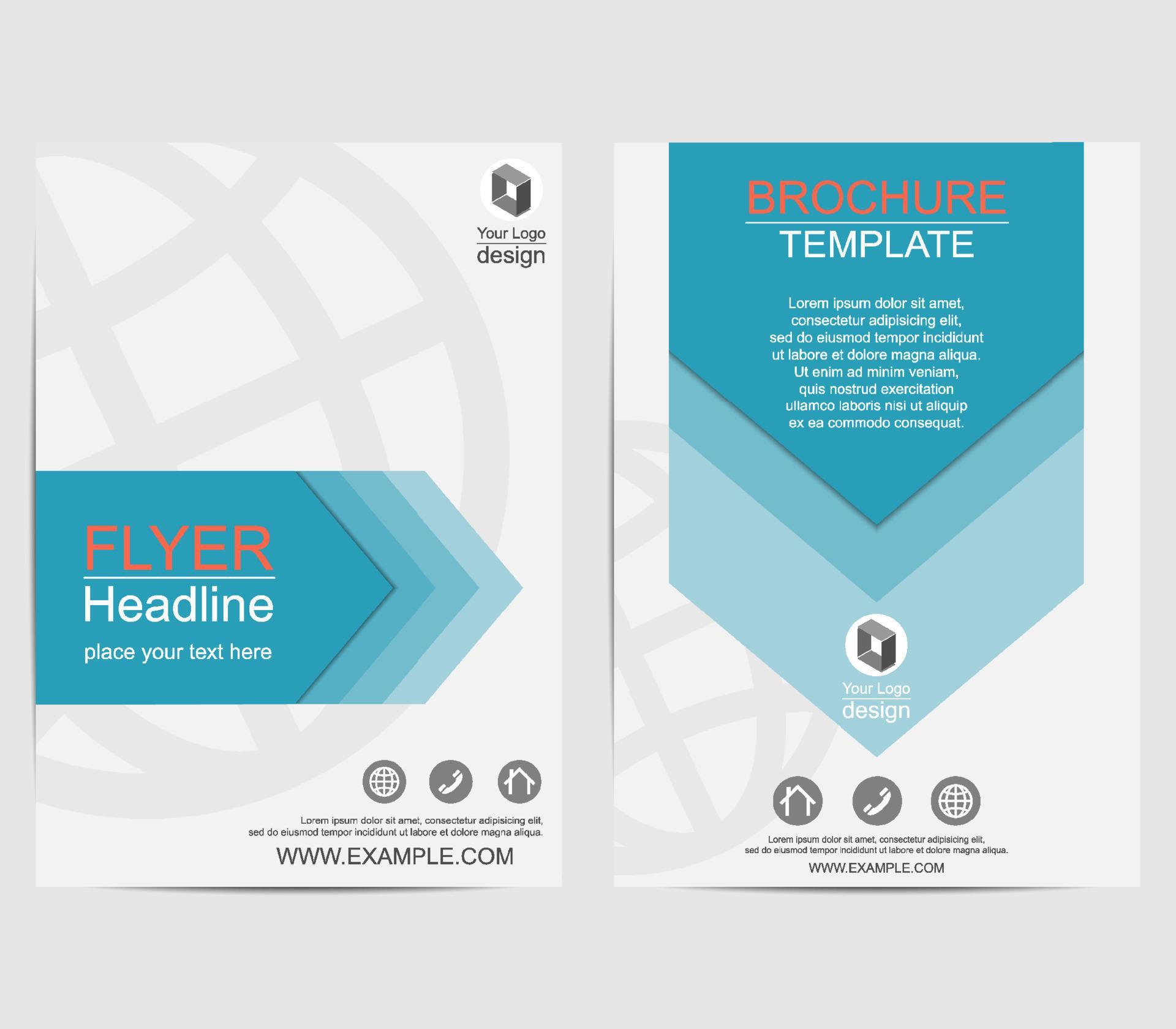 Arrow business layout annual report brochure flyer design template