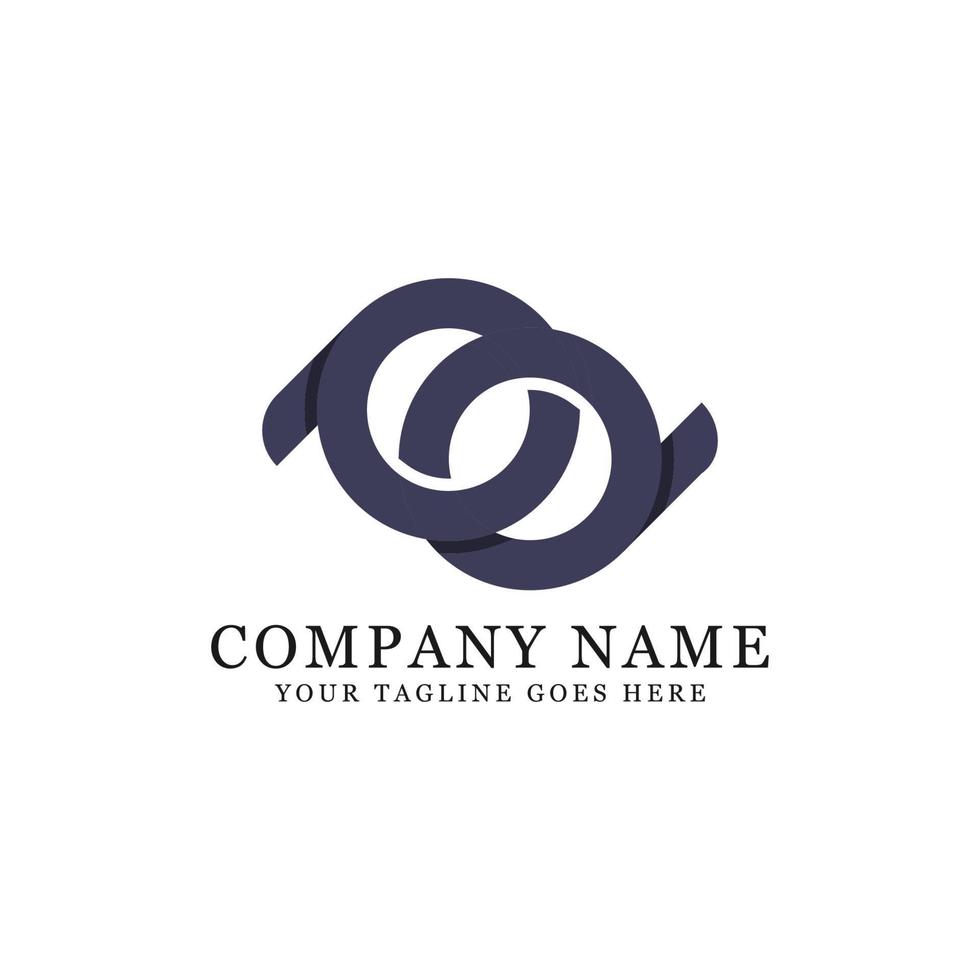 infinity letter name PD logo design illustration, Circle P and D letter combination vector illustrations