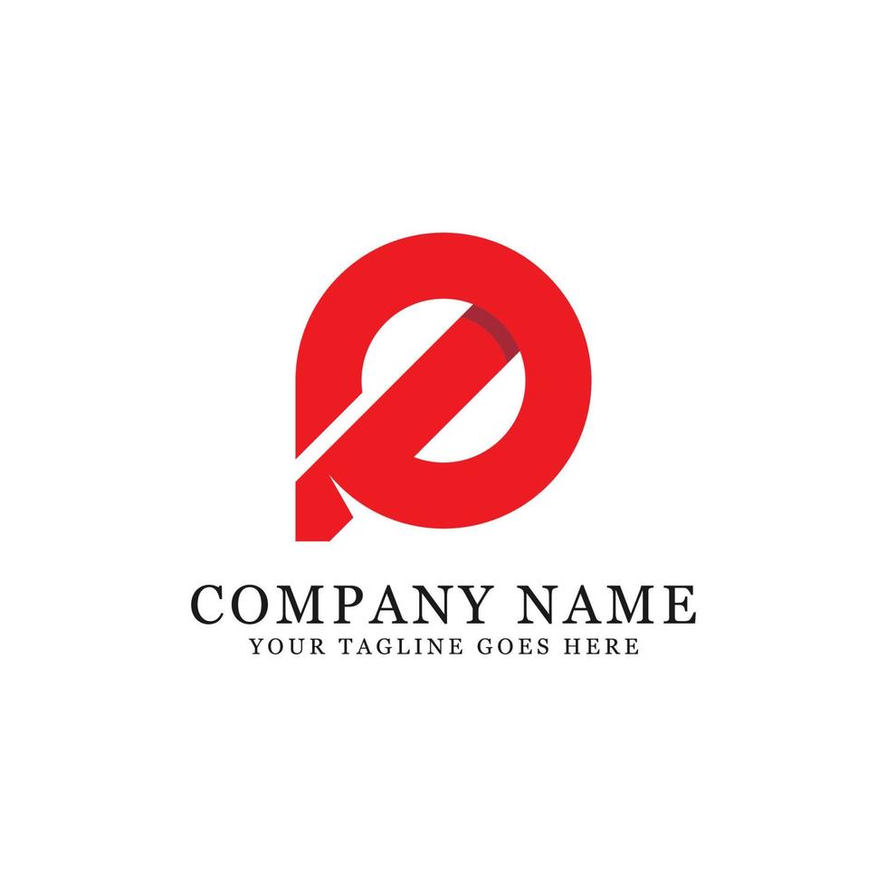 monogram letter PD logo design vector, Circle P and D letter combination icon template vector