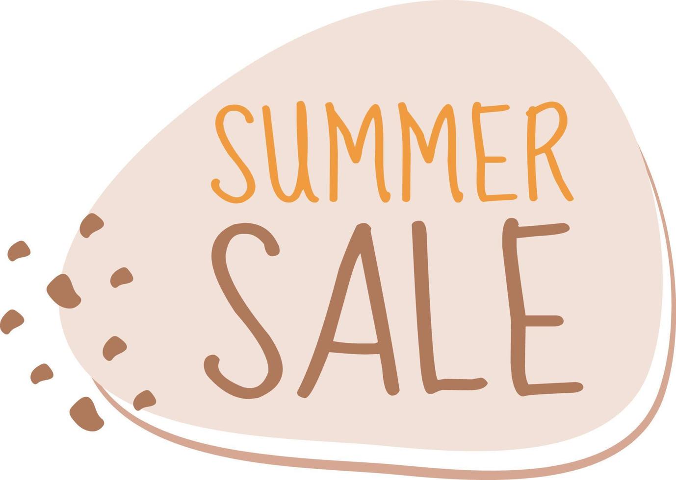 Aesthetic Summer Sale Promotion Badge vector