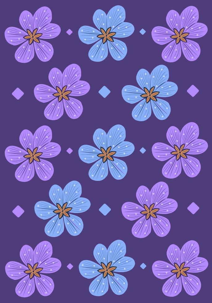 Fall crocus flowers wallpaper for graphic design and decorative element vector