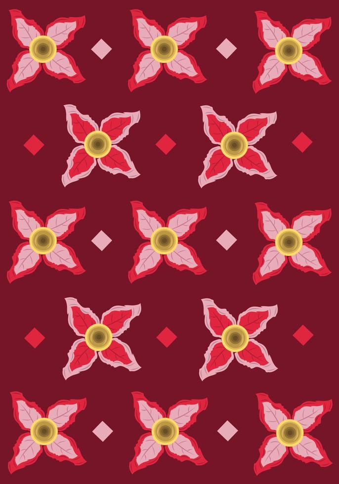 Desert rose flowers vector wallpaper for graphic design and decorative element