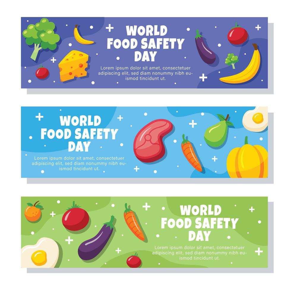 World Food Safety Day Banner Concept vector