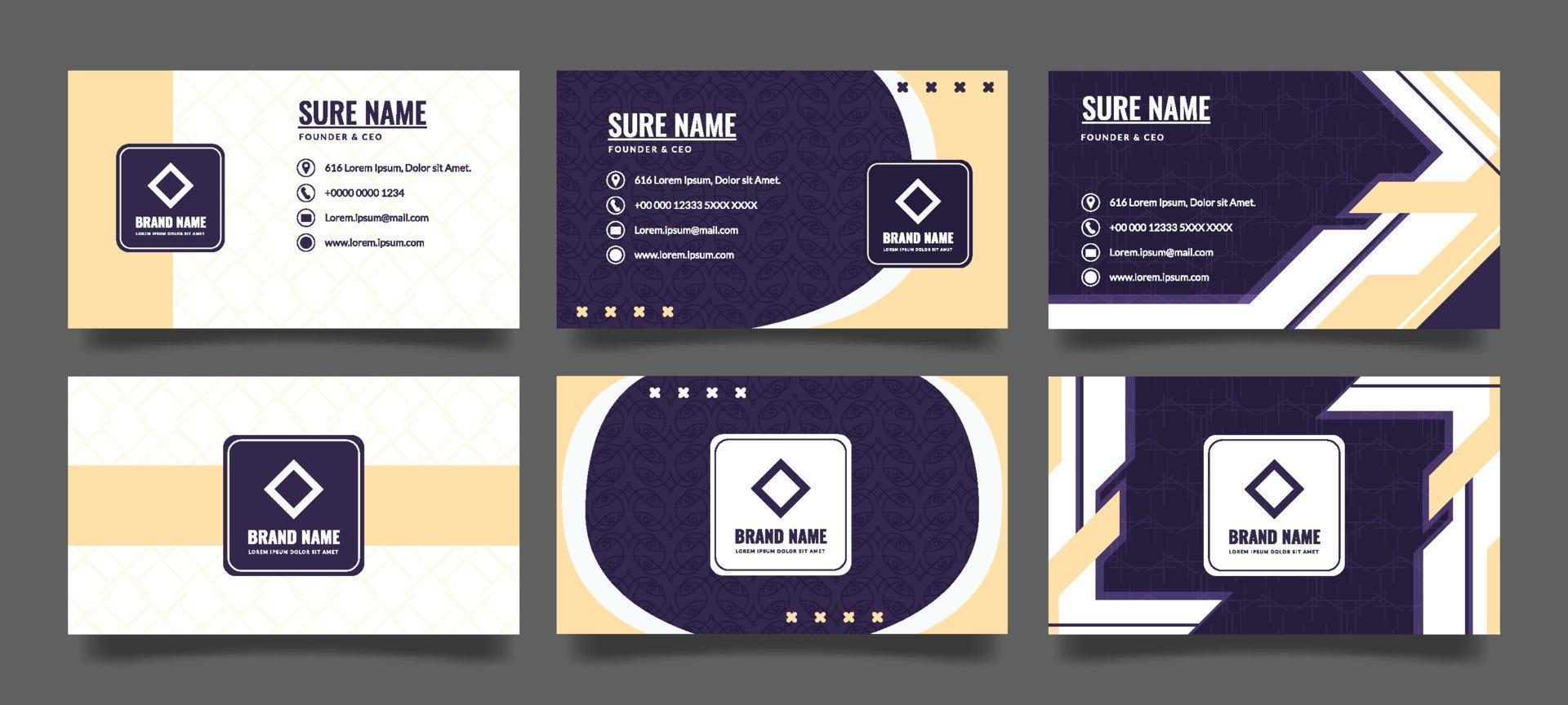 Business Card Formal Office Template vector