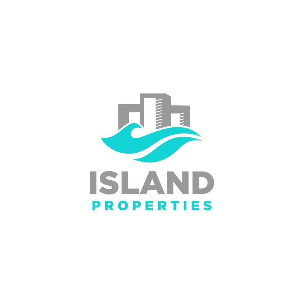Logo company island properties is modern and simple for your company vector