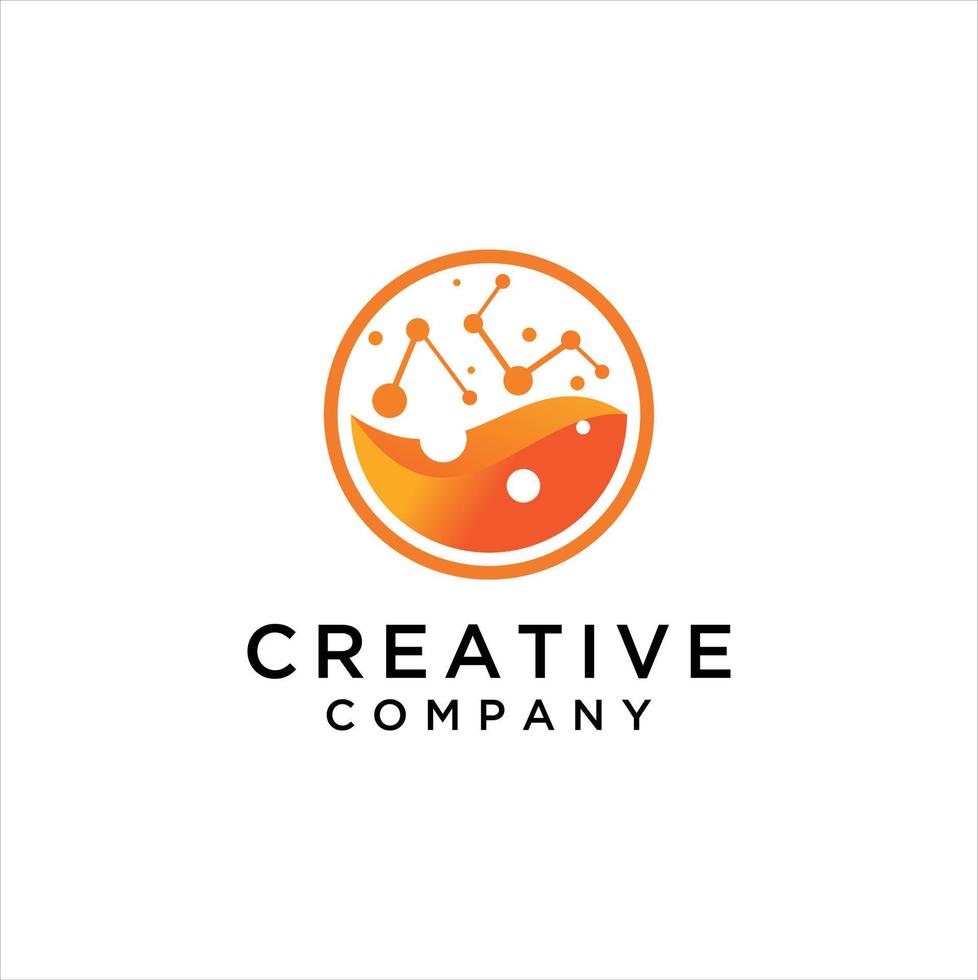 Science lab logo, atom lab logo vector design template