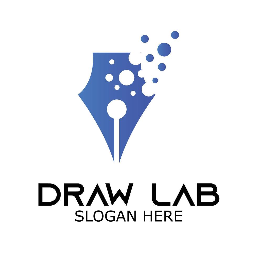 logotipo de vector de laboratorio de dibujo