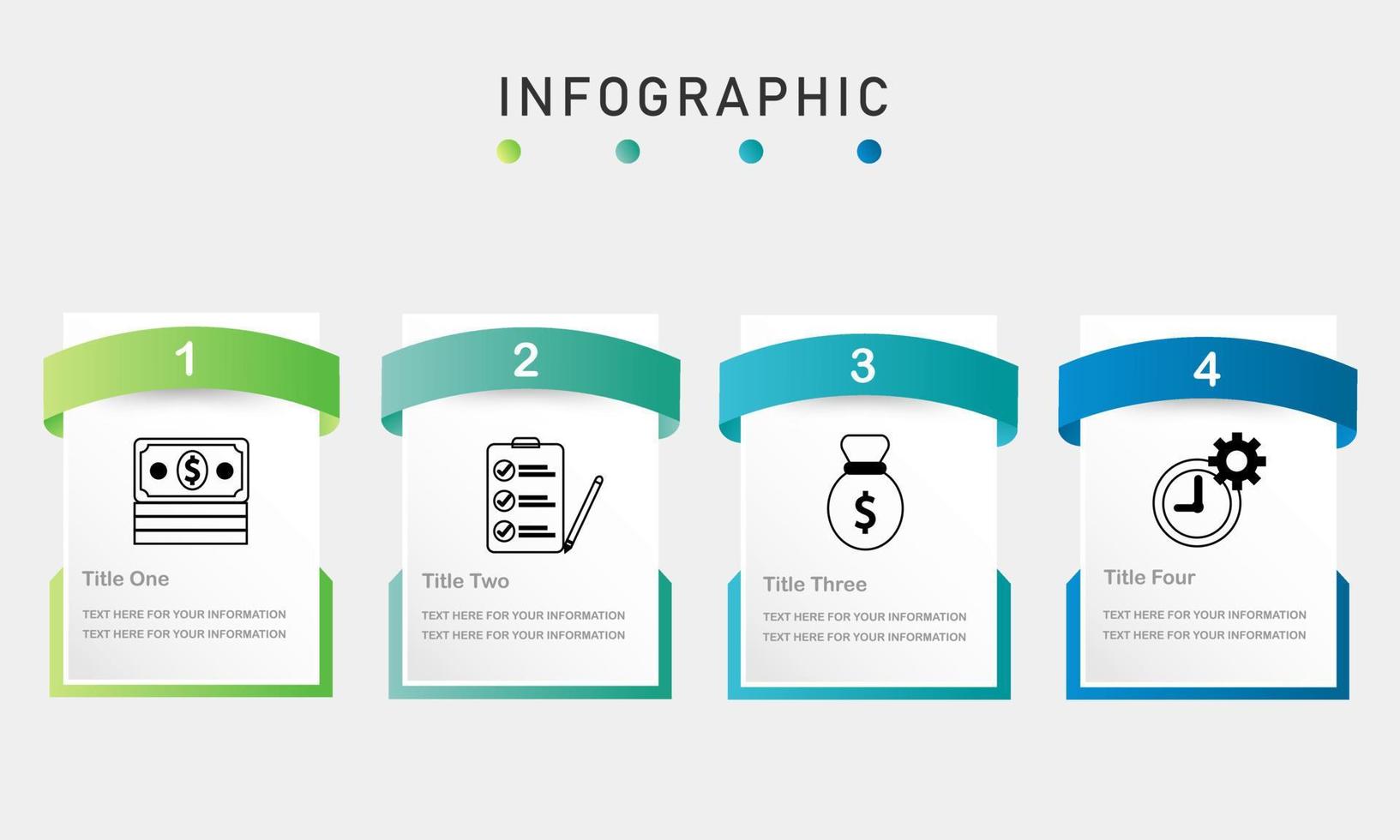 template for infographics gradient color vector
