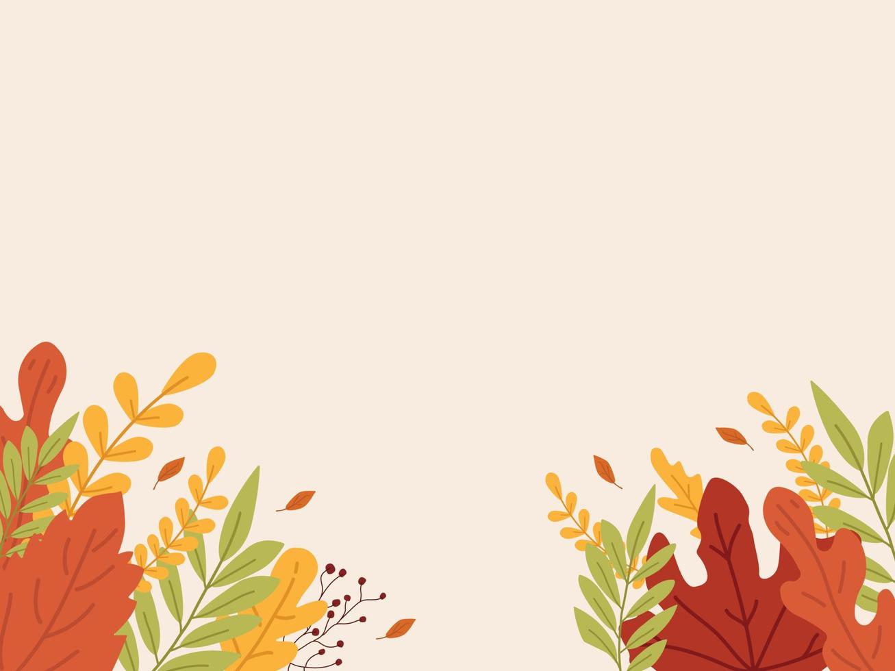 festival de otoño de fondo vectorial minimalista. plantilla de póster de vector minimalista moderno de fondo de temporada de otoño.