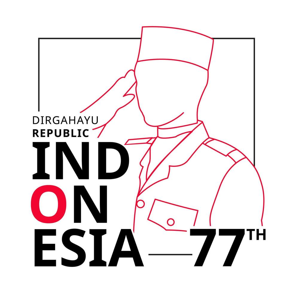 concepto de logotipo del día de la independencia de indonesia vector