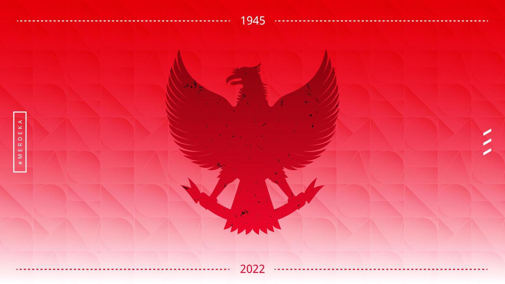 Indonesia independence day banner template vector