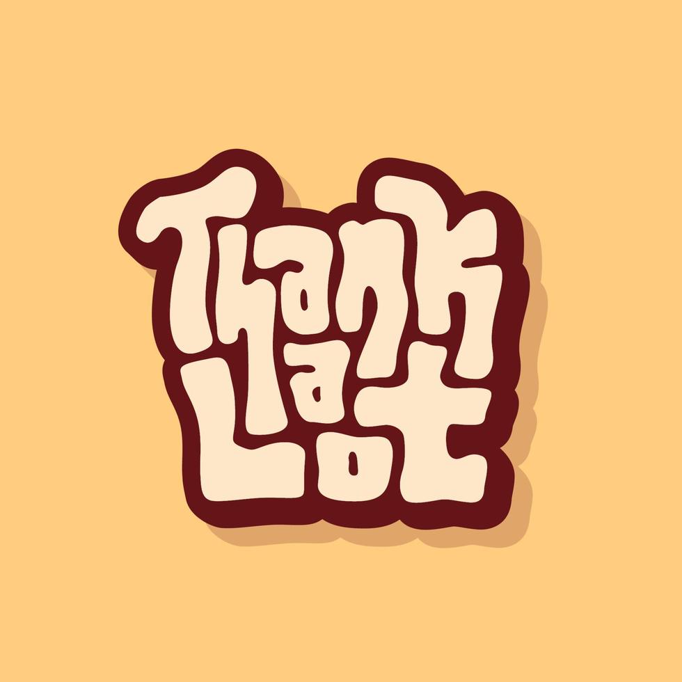 unique hand drawn vector lettering of thank you word about appreciation, expression, gratitude, attitude. Good for social media, poster, card, banner, textile, gift, sticker, packaging, shop design