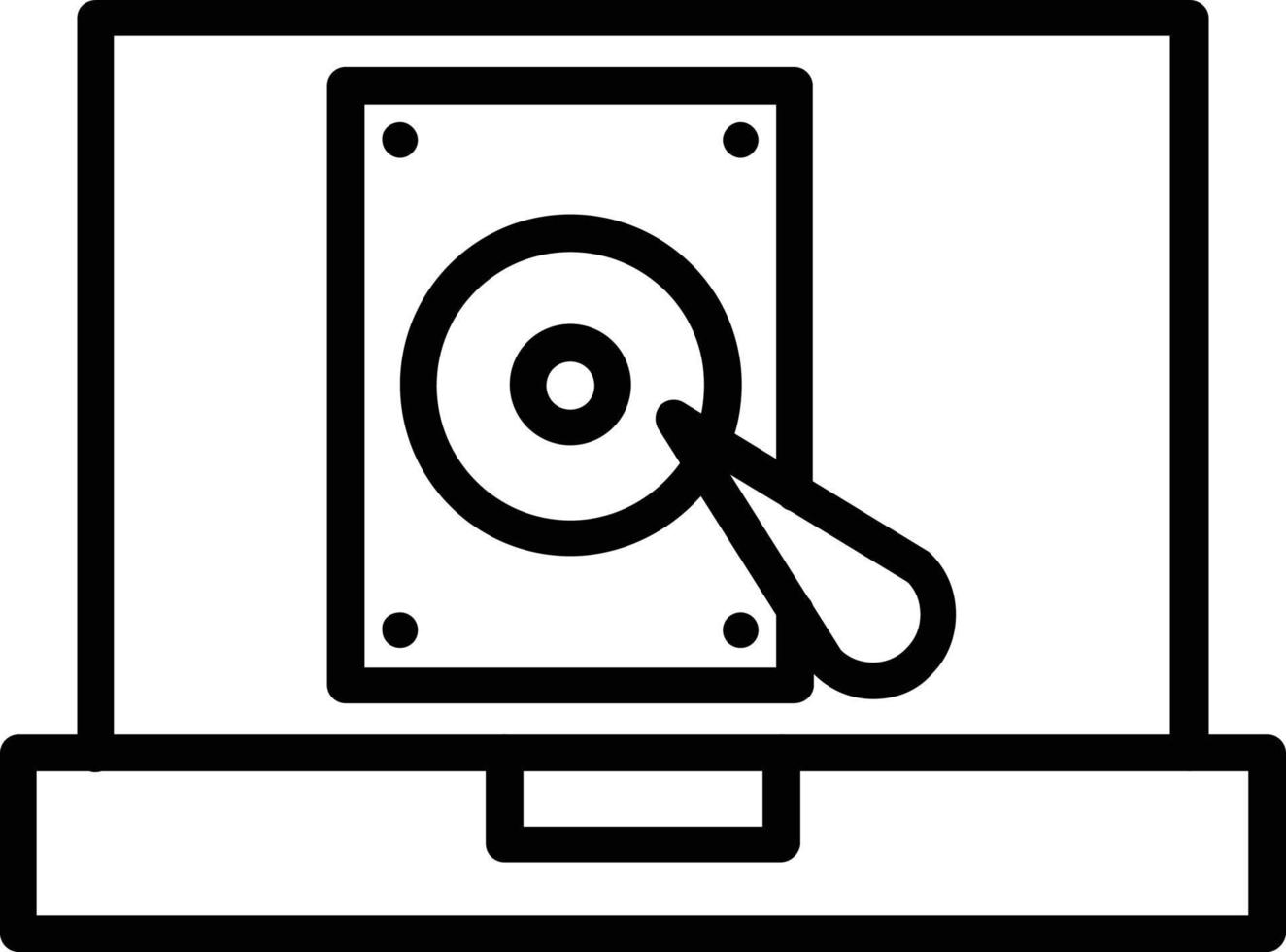 Disk Vector Line Icon