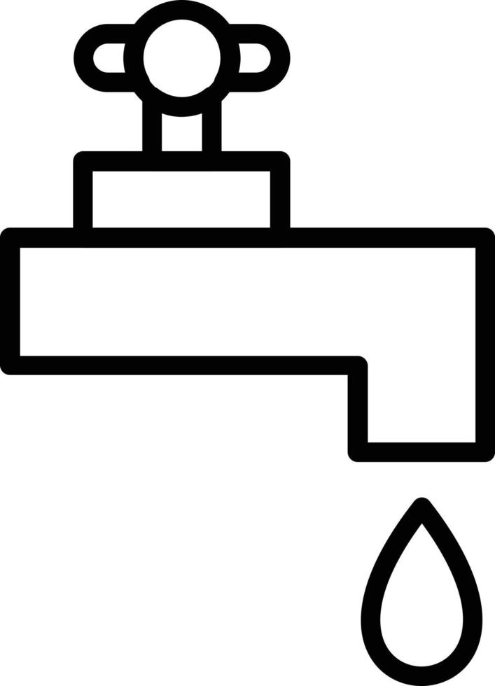 Faucet Vector Line Icon