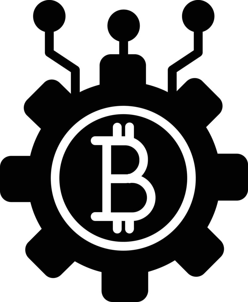 Cryptocurrency Vector Glyph Icon