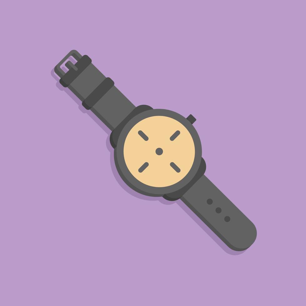 3d watch concept in minimal cartoon style vector