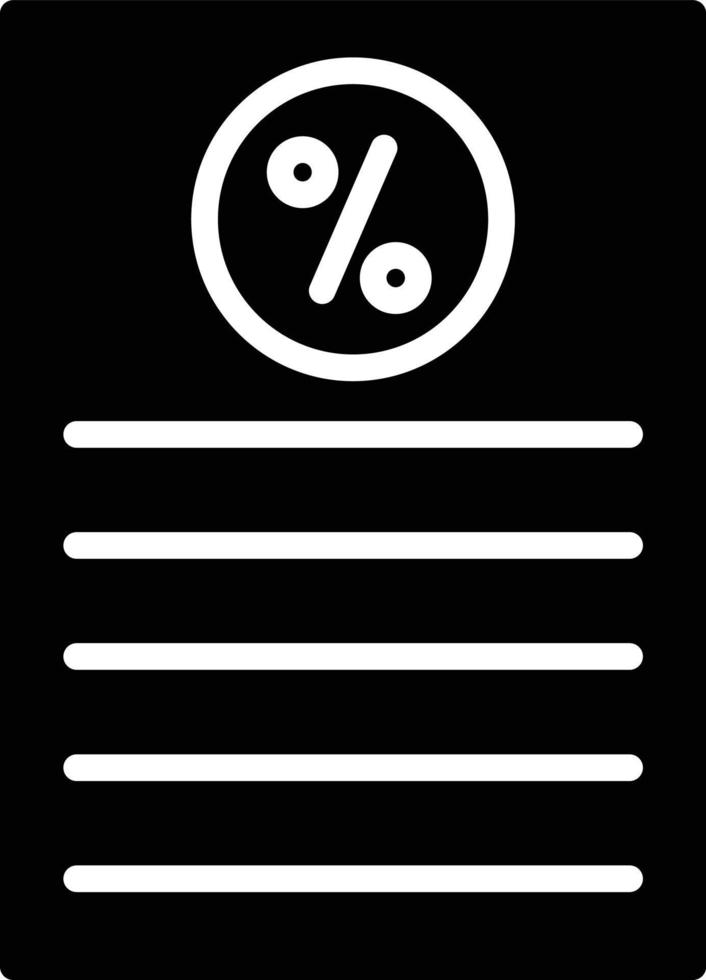 Percentage Glyph Icon vector