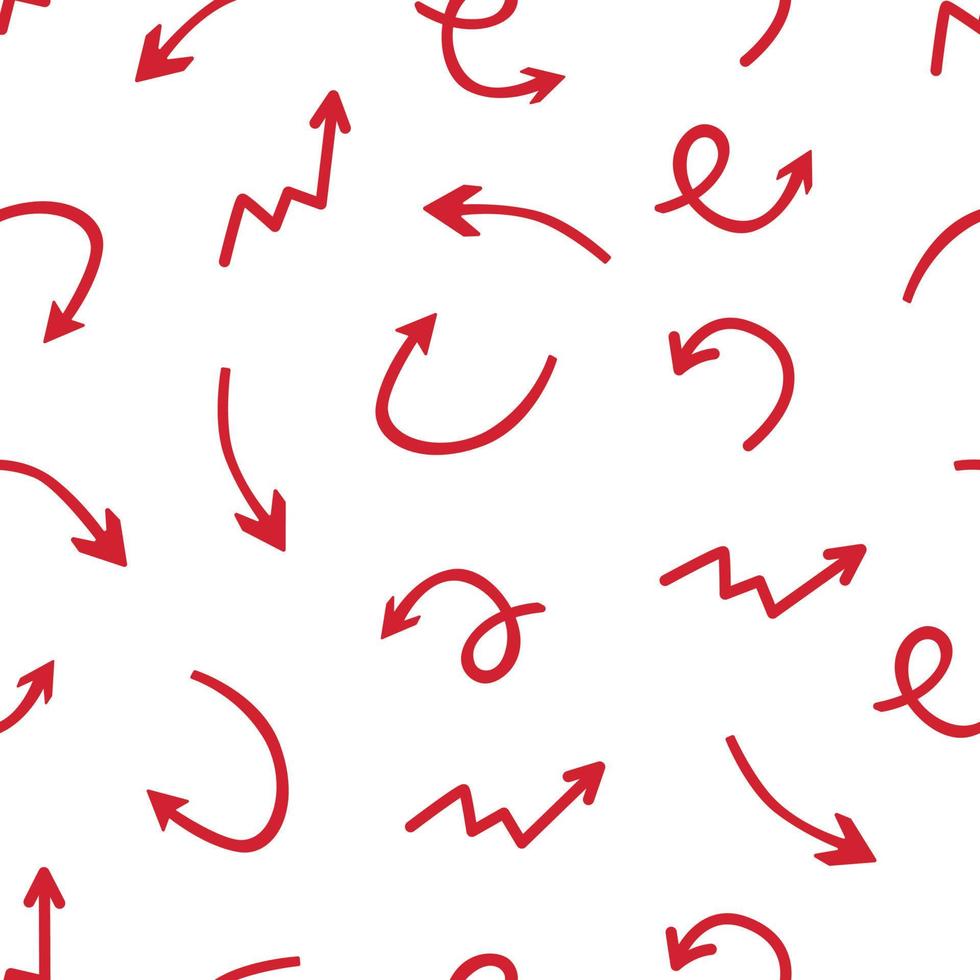 Hand drawn arrows seamless pattern. Creative abstract background. Vector illustration