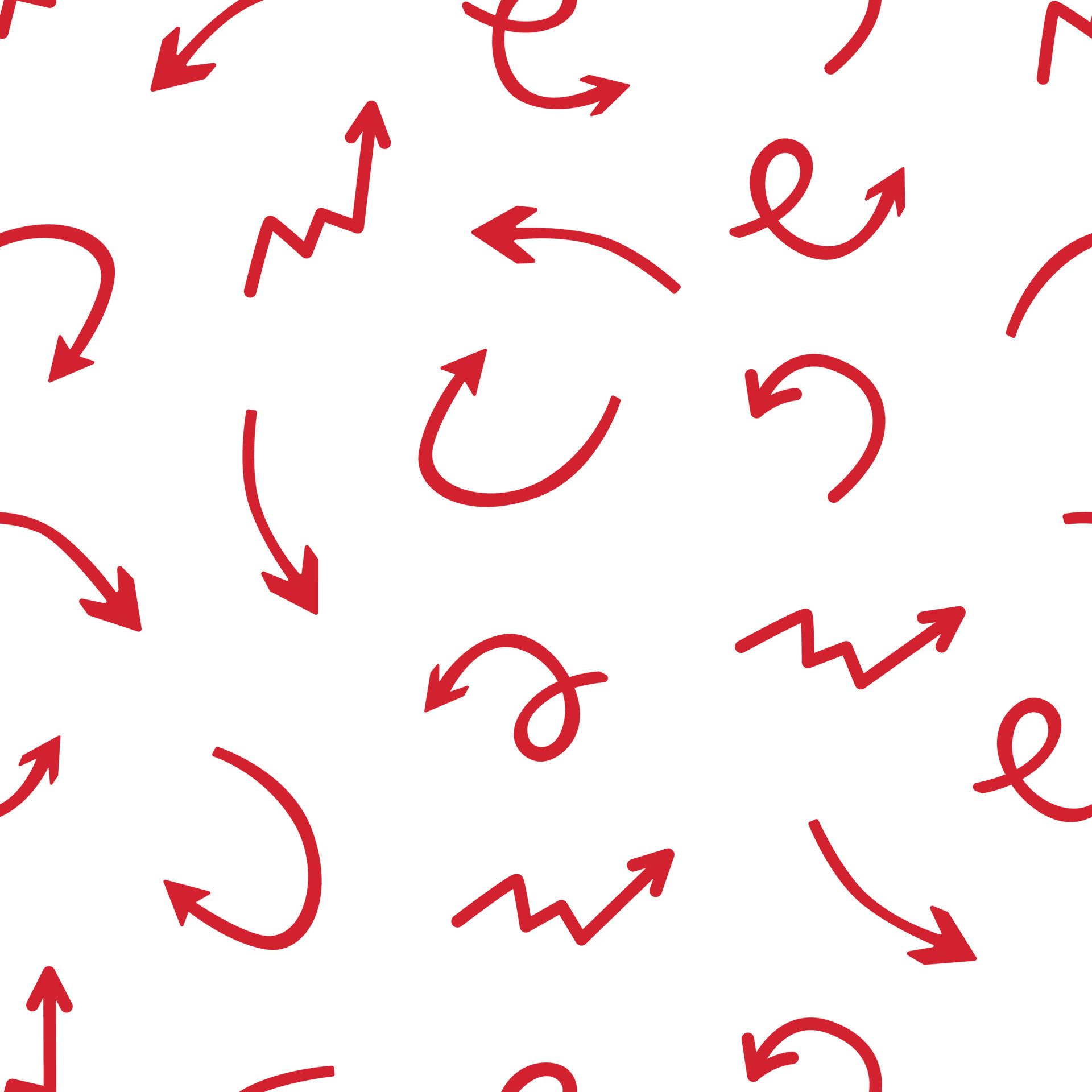 Hand drawn arrows seamless pattern. Creative abstract background