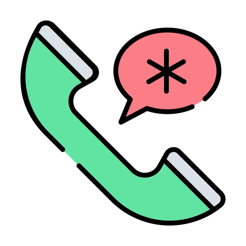 emergency call Modern concepts design, vector illustration
