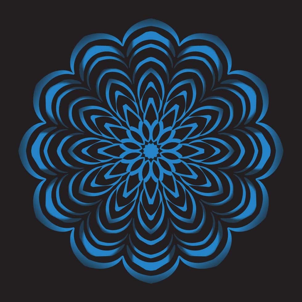 Mandala ornament outline doodle hand-drawn illustration. Vector henna tattoo style, can be used for textile, coloring books, phone case print, greeting cards