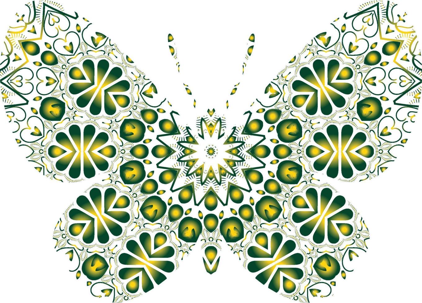 Butterfly Mandala ornament hand drawn vector can be use for textile phone case print greeting card etc
