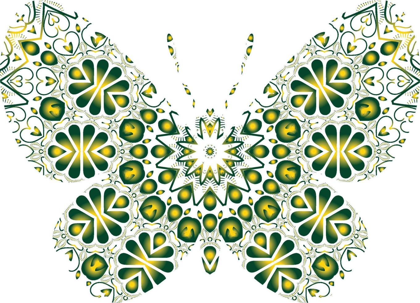 Butterfly Mandala ornament hand drawn vector can be use for textile phone case print greeting card etc