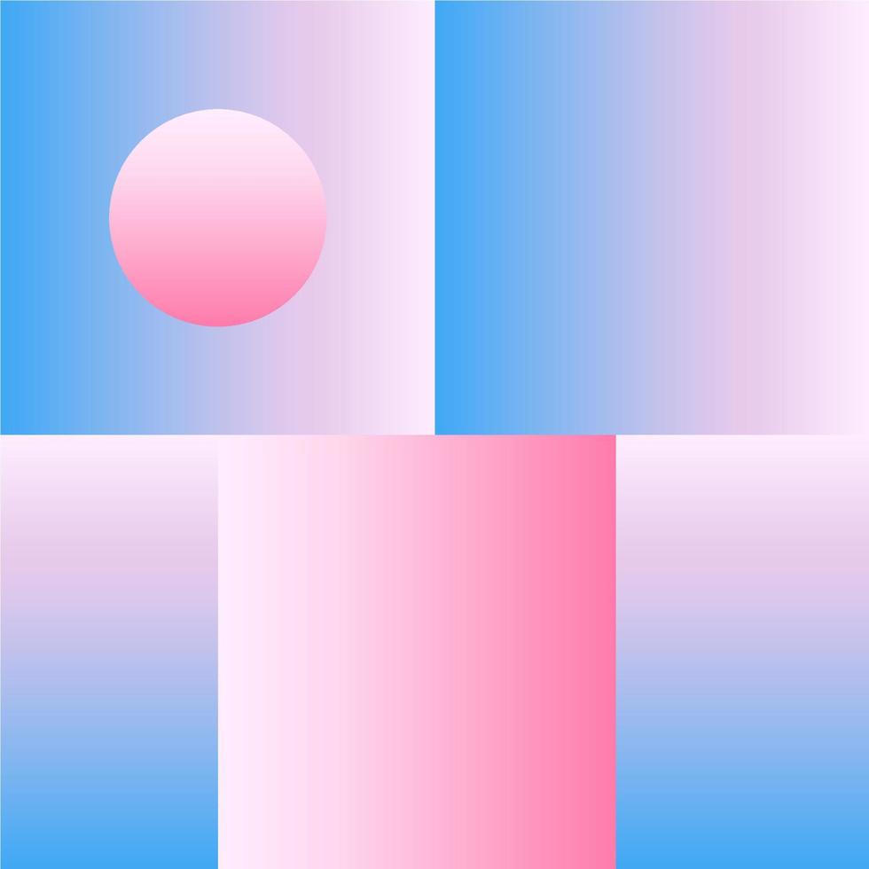 Vector Geometric Smooth blue pink gradient Background