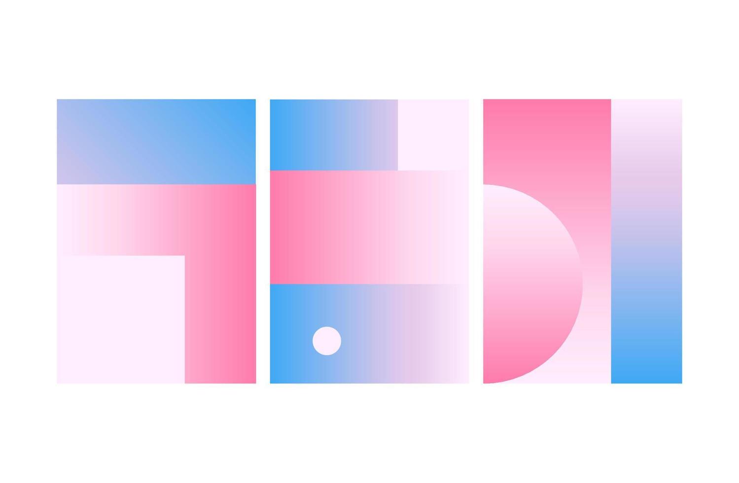 Vector Geometric Smooth blue pink gradient Background