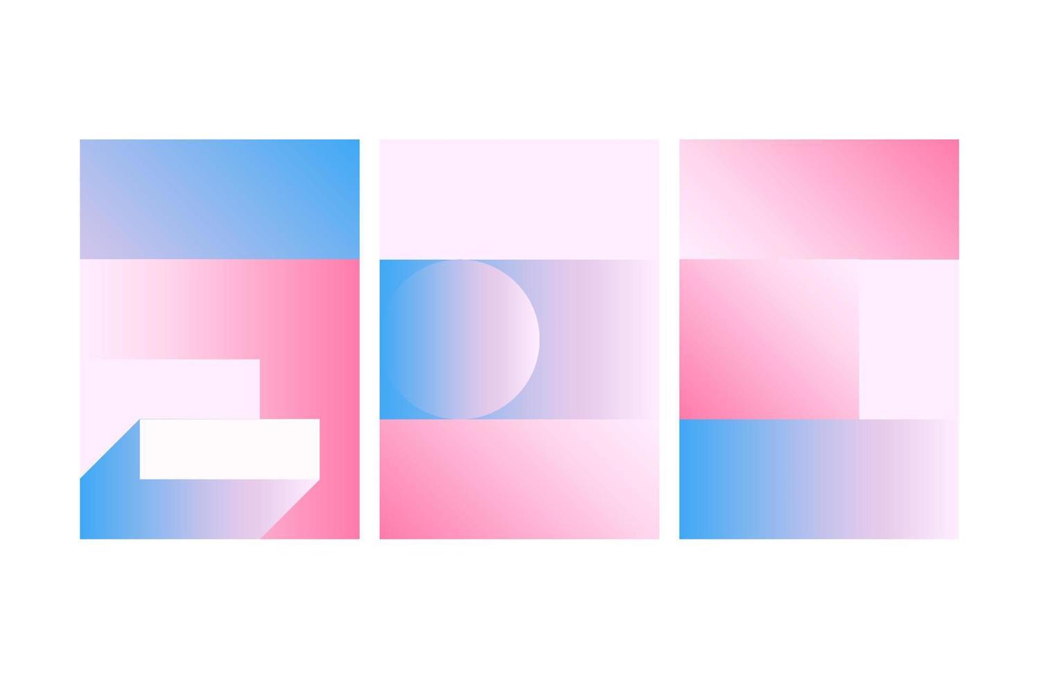 Vector Geometric Smooth blue pink gradient Background