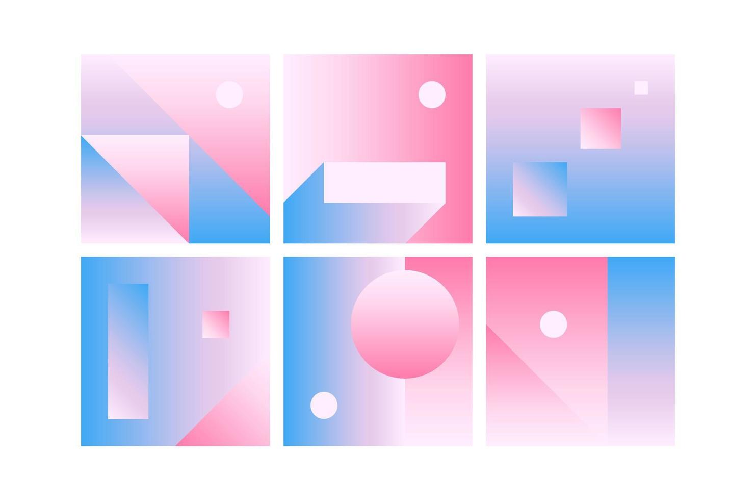 Vector Geometric Smooth blue pink gradient Background