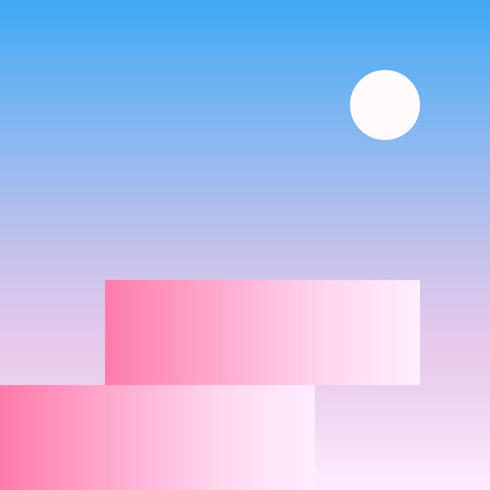 Vector Geometric Smooth blue pink gradient Background