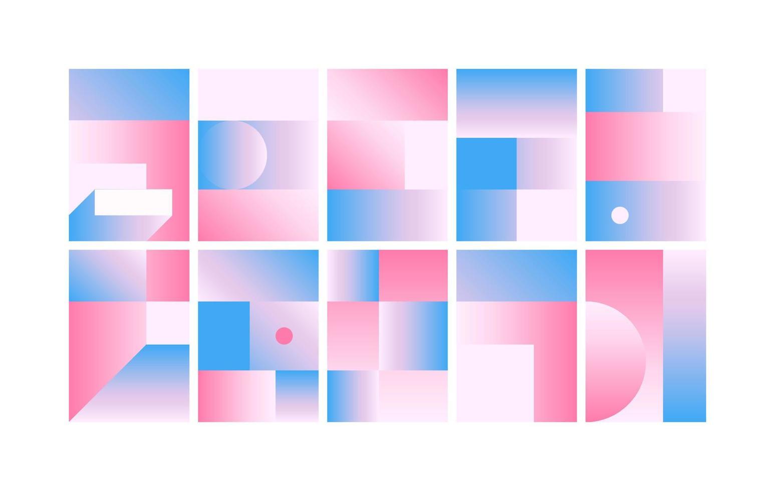 Vector Geometric Smooth blue pink gradient Background