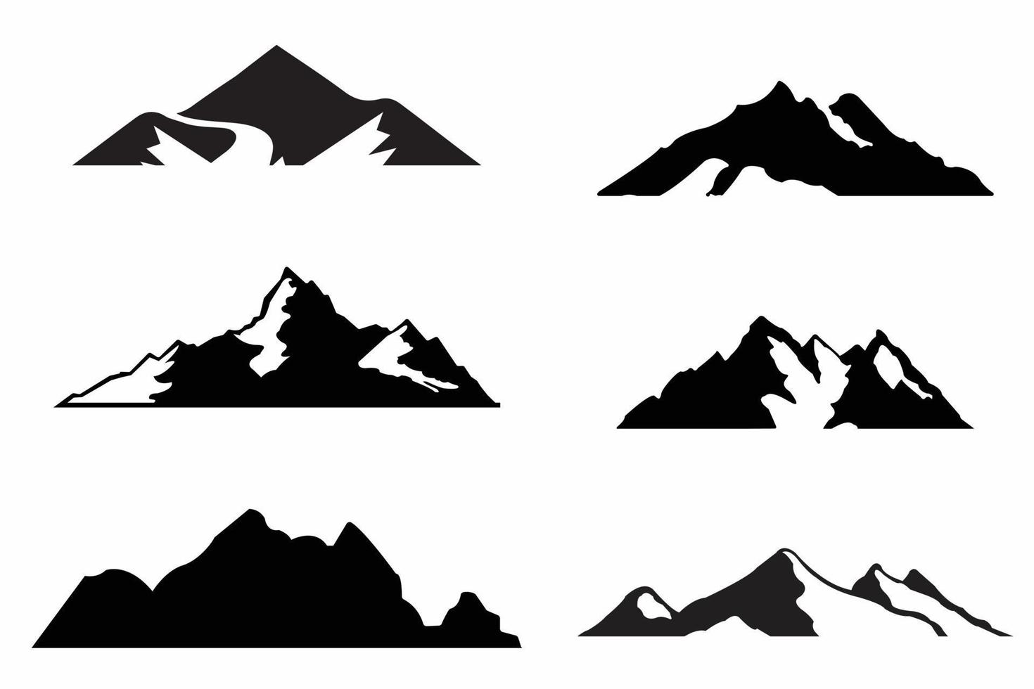 mountain silhouette, mountain vector, mountain logo design vector