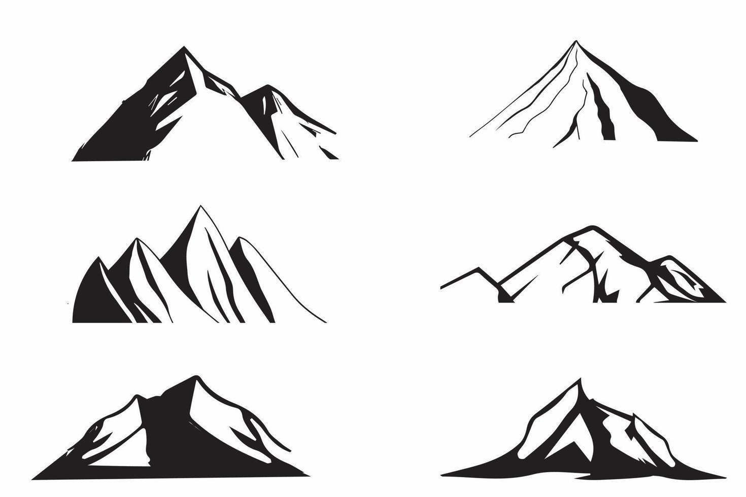 silueta de montaña, vector de montaña