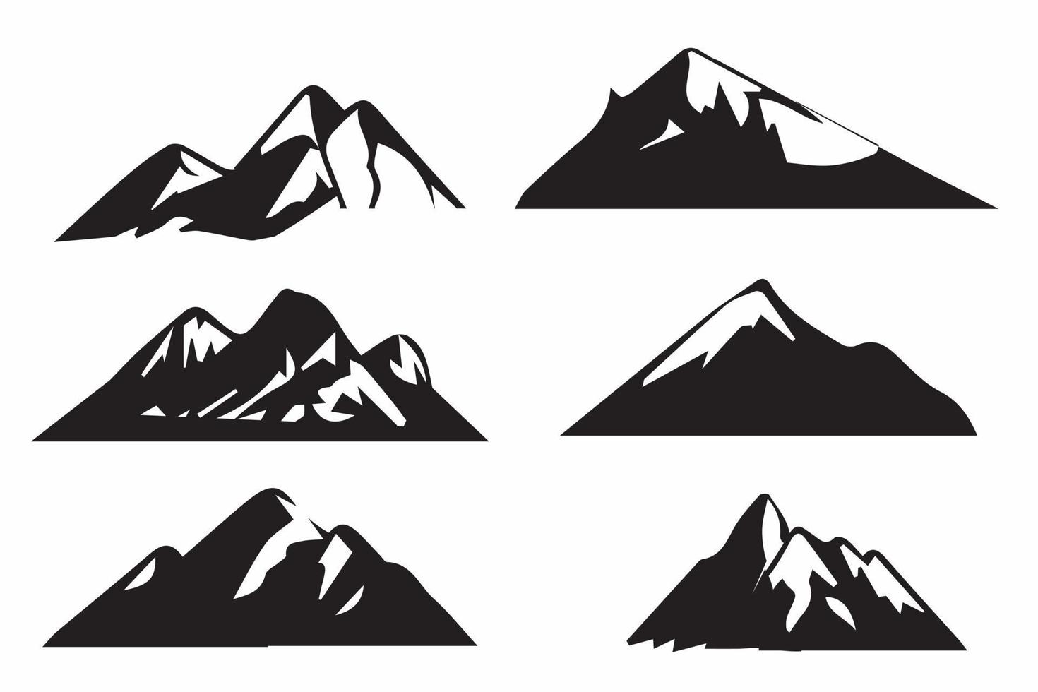 silueta de montaña, vector de montaña, diseño de logotipo de montaña