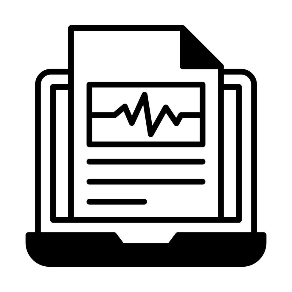 ecg report Modern concepts design, vector illustration