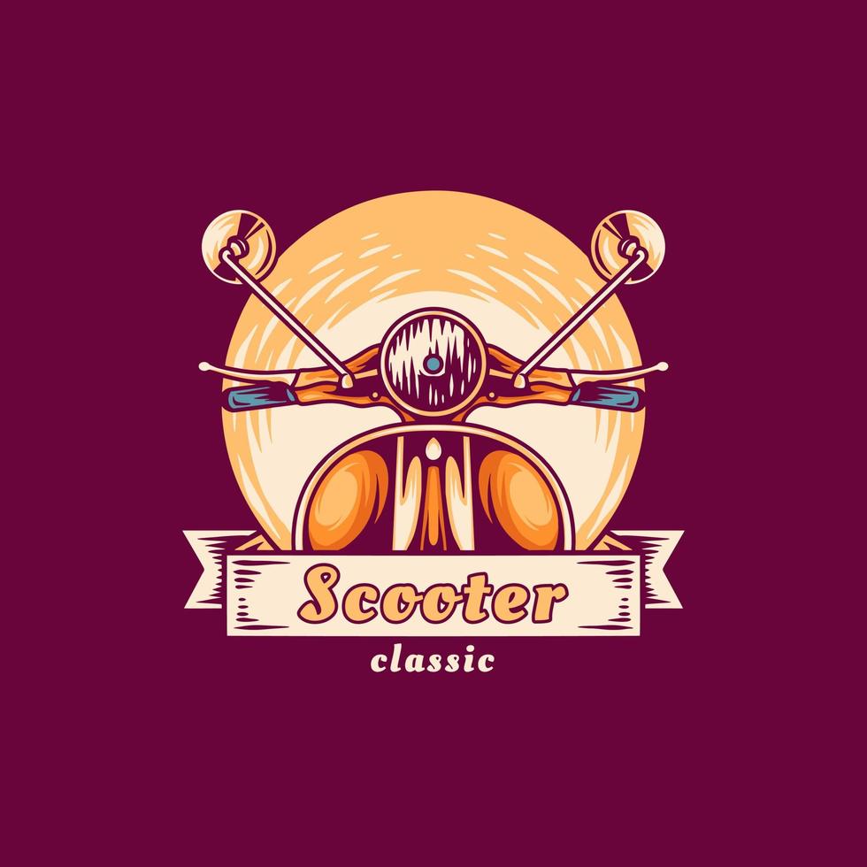 Scooter Club Logo Illustration vector