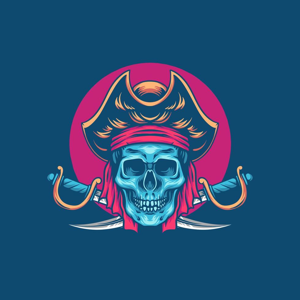 Skull Pirates Illustration vector
