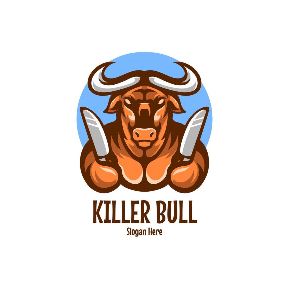 Killer Bull Character Logo vector