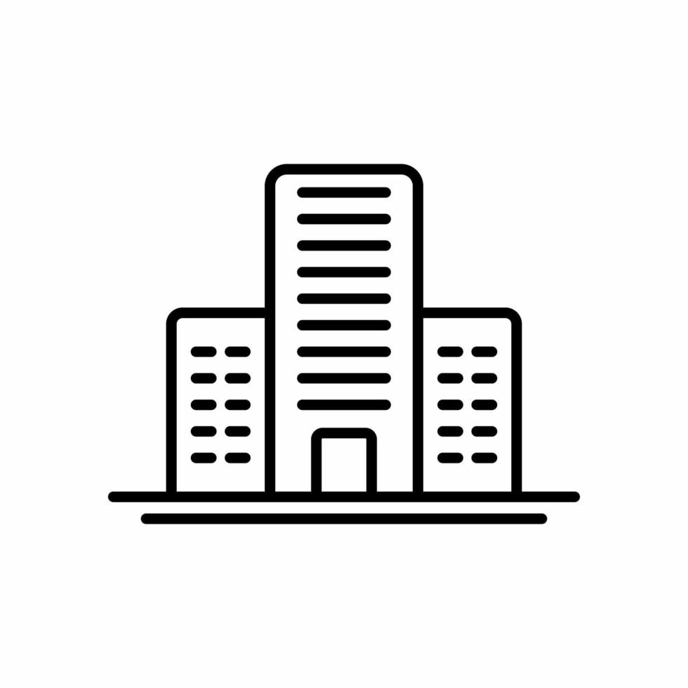 Outline Office Buildings Vector Icon
