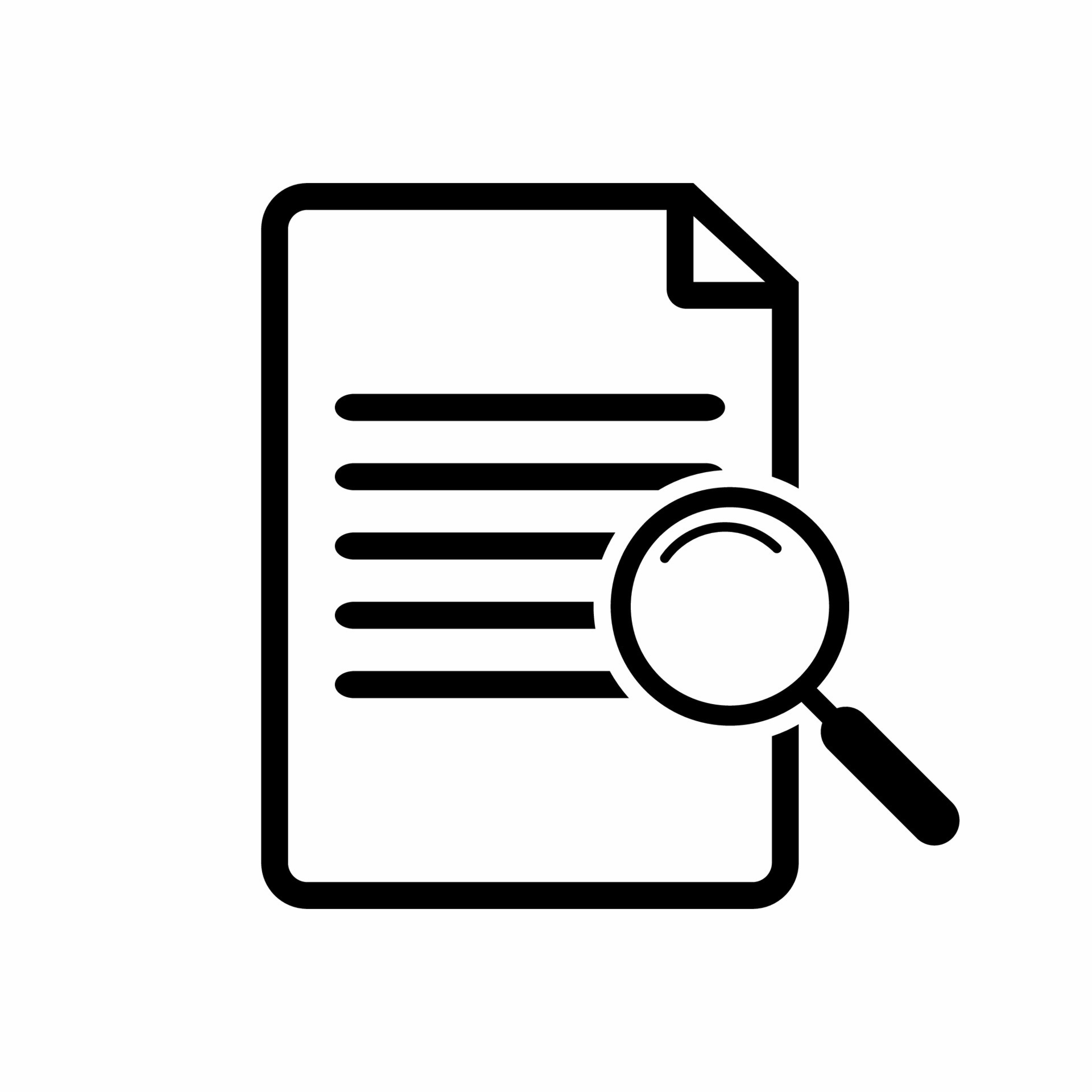 File search icon document page with magnifier Vector Image 9102021 ...