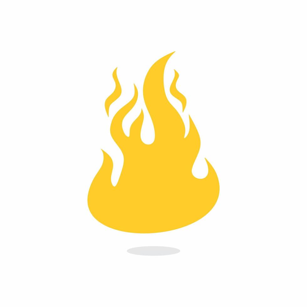 Fire emoji vector symbol sign flat design lit